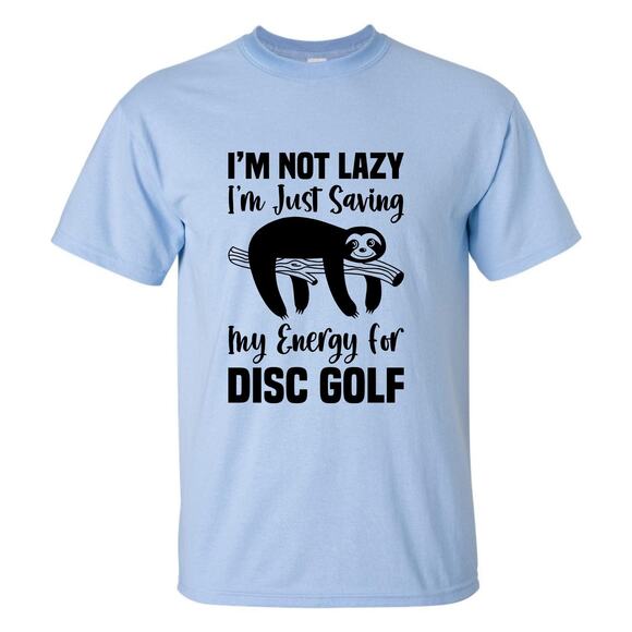 Disc Golf Shirt LAZY SLOTH Mens Graphic T Shirt - Picture 9 of 10